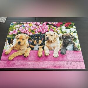 RoseArt Colorluxe 300 Piece American Staffordshire Puppies Jigsaw Puzzle